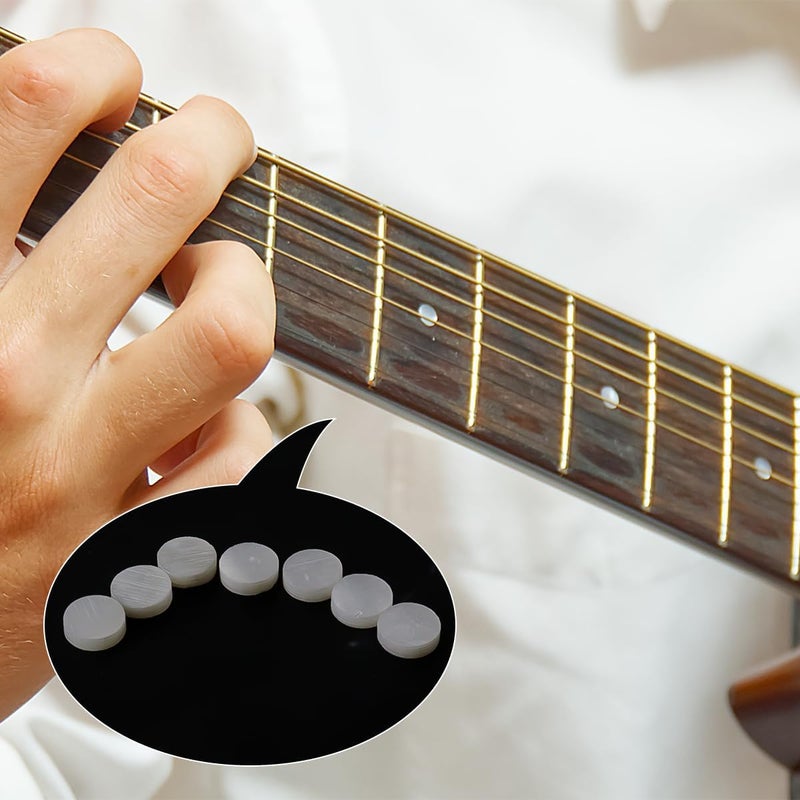 Domofa 20Pcs Natural Mother of Pearl Inlay Fingerboard Dots Fretboard Position Marker for Guitar Bass Ukulele Banjo(6x2mm) - Image 5